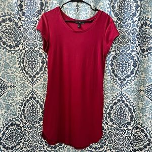 Dark Red Short Sleeve Derek Heart XL Dress